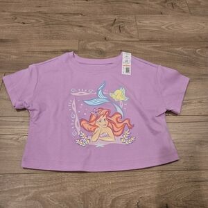 🌻 NWT Disney Ariel & Flounder "Jumping Beans" Purple Tee Size 3T 🧜‍♀️